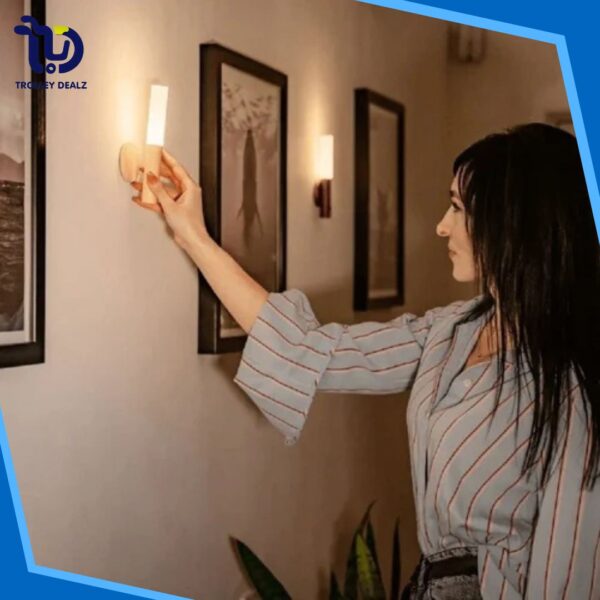 Smart Wooden based LED Sensor Wall Light With Magnetic Base - Image 2