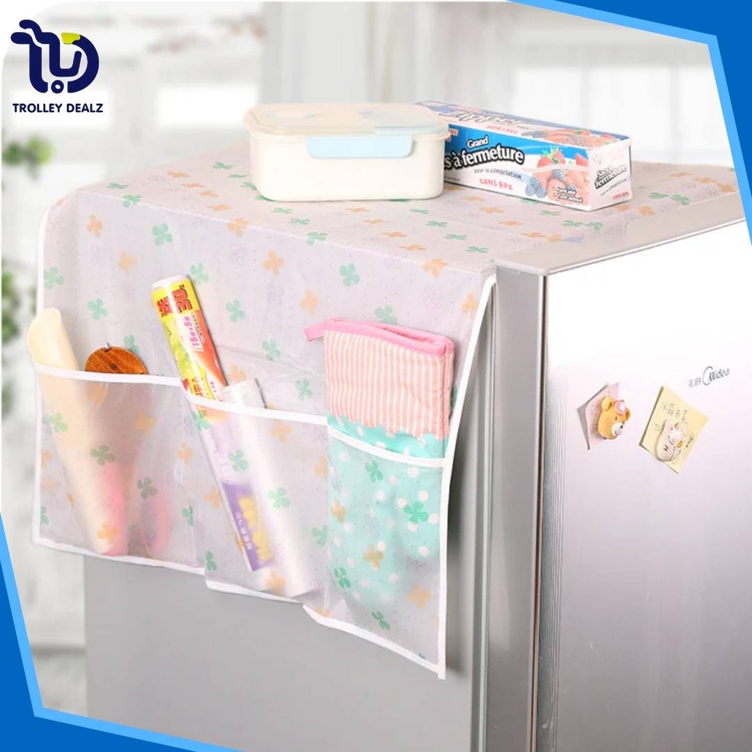 Multi-Pocket Waterproof Fridge Dust Cover - Image 9