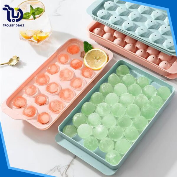 Ice Ball Maker Mold Tray with Lid – Round Silicone Ice Cube Mold - Image 7