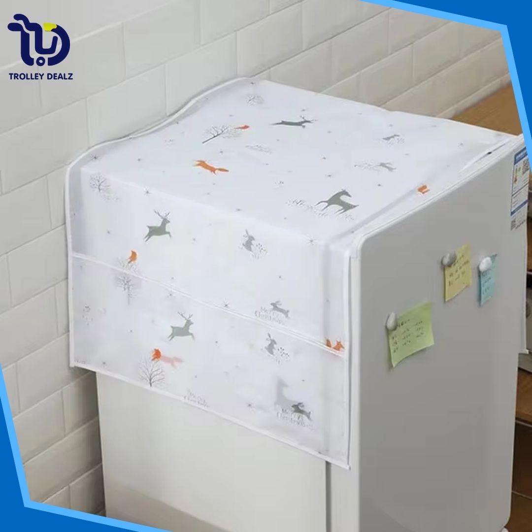 Multi-Pocket Waterproof Fridge Dust Cover - Image 8