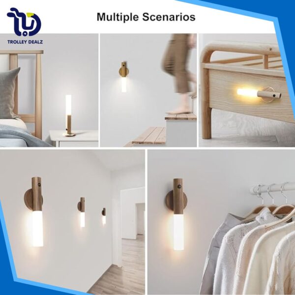 Smart Wooden based LED Sensor Wall Light With Magnetic Base - Image 12