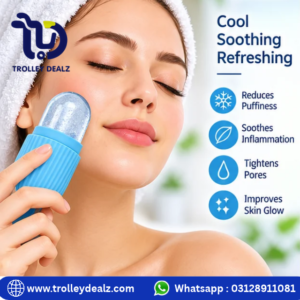 Silicone Ice Roller for Face – Reusable Facial Ice Massager