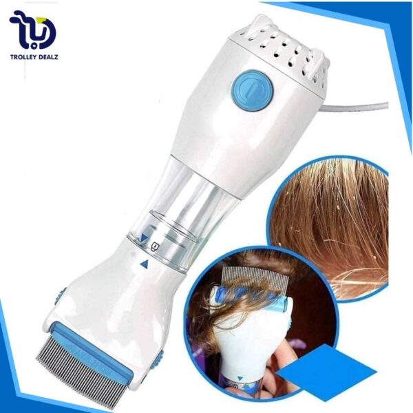 Electric Head Lice & Flea Removal Comb (Anti Lice) – V-Comb Vacuum Suction Tool - Image 3