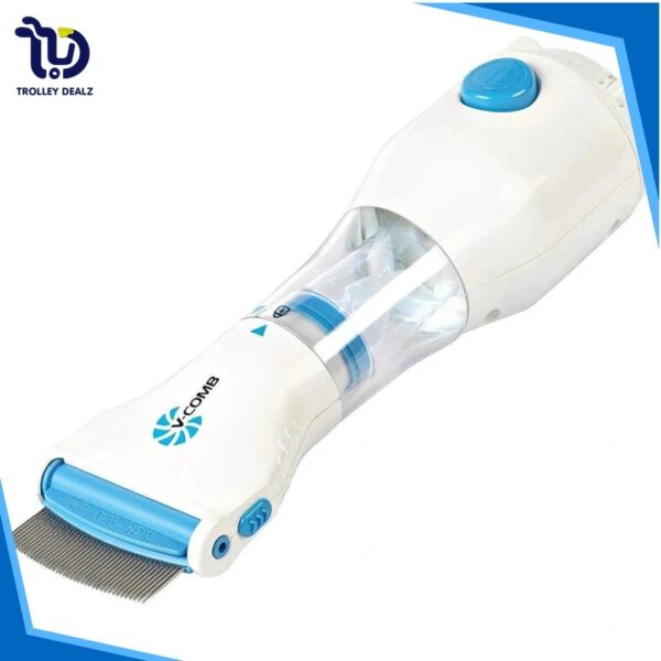 Electric Head Lice & Flea Removal Comb (Anti Lice) – V-Comb Vacuum Suction Tool - Image 2