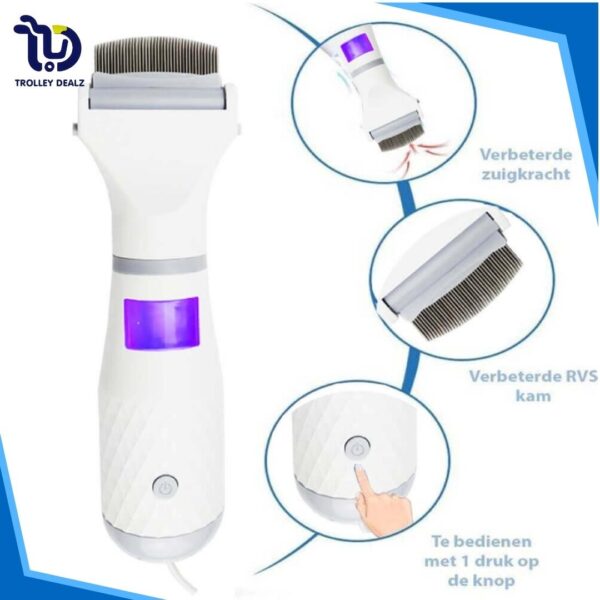 Electric Head Lice & Flea Removal Comb (Anti Lice) – V-Comb Vacuum Suction Tool - Image 11