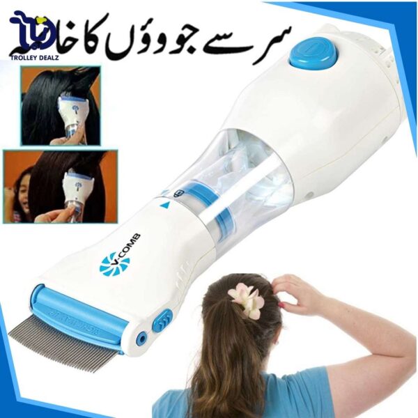 Electric Head Lice & Flea Removal Comb (Anti Lice) – V-Comb Vacuum Suction Tool - Image 8