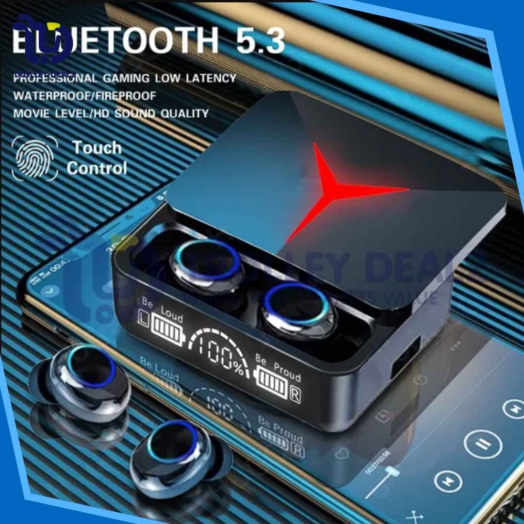 M90 True Wireless Bluetooth Earbuds with LED Display & Charging Case - Image 9