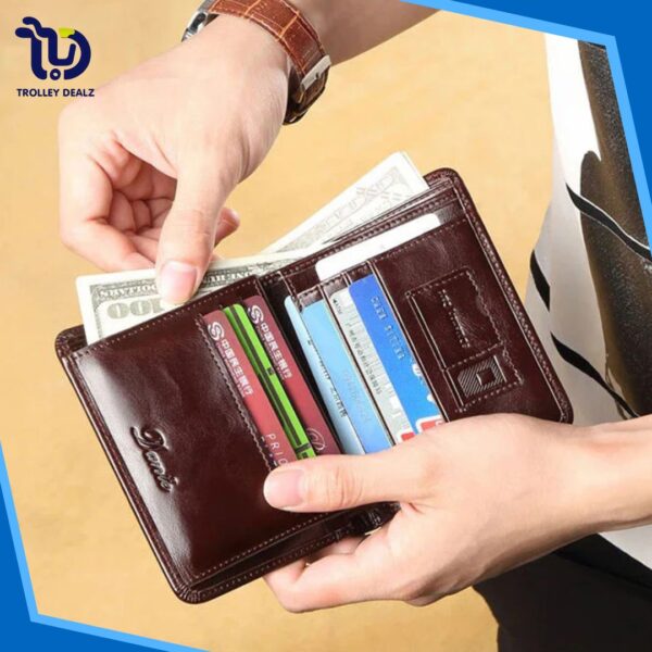 Original Buffalo Leather Trifold Wallet – Rugged Durability & Timeless Elegance - Image 9