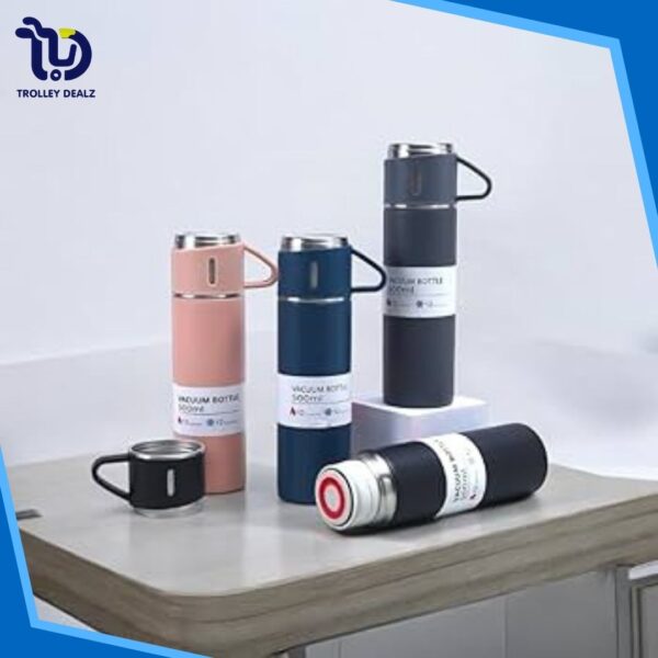 Vacuum Travel Bottle 500ml Stainless Steel Hot & Cold Water Bottle - Image 3