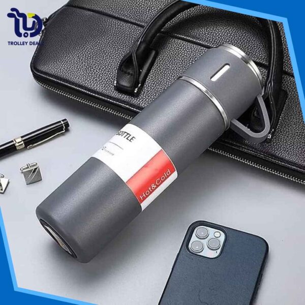 Vacuum Travel Bottle 500ml Stainless Steel Hot & Cold Water Bottle - Image 9