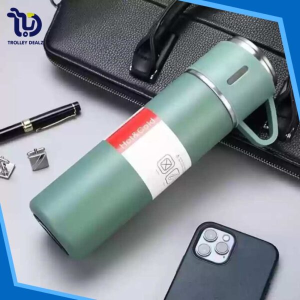 Vacuum Travel Bottle 500ml Stainless Steel Hot & Cold Water Bottle - Image 10