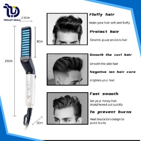 Beard Comb Straightner and Curler-KE Hair Straightner and Curler - Image 8
