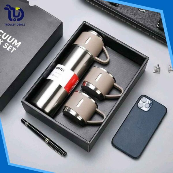 Vacum Flask Water Bottle 500ML Stainless Steel Gift Set - Image 8