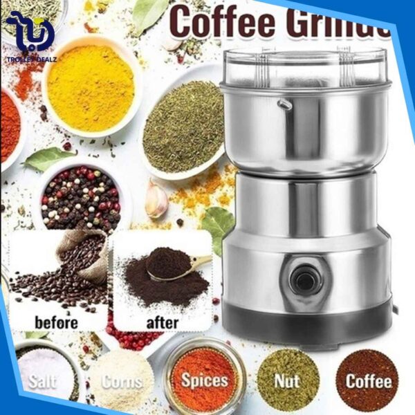 Masala Grinder Machine Stainless Steel Mini Electric (Grinder+Blender) – 330W Premium Quality Machine - Image 4