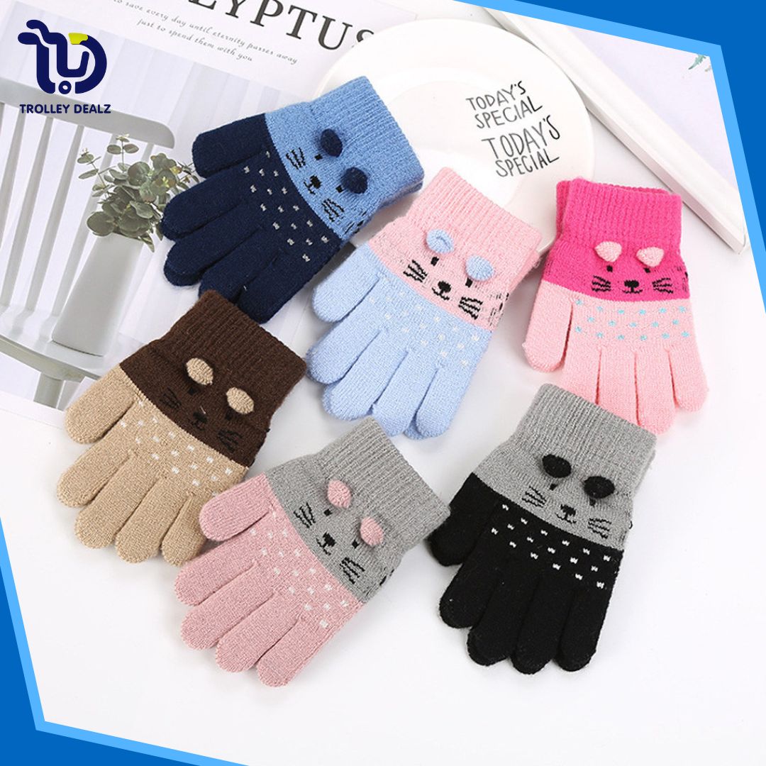 Cute Knitted Winter Gloves for Kids – Warm & Stylish - Image 7