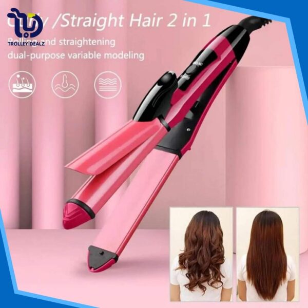 Nova Professional 2 In 1 Hair Straightener & Curler Women Hair Styler Hair Beauty - Image 6