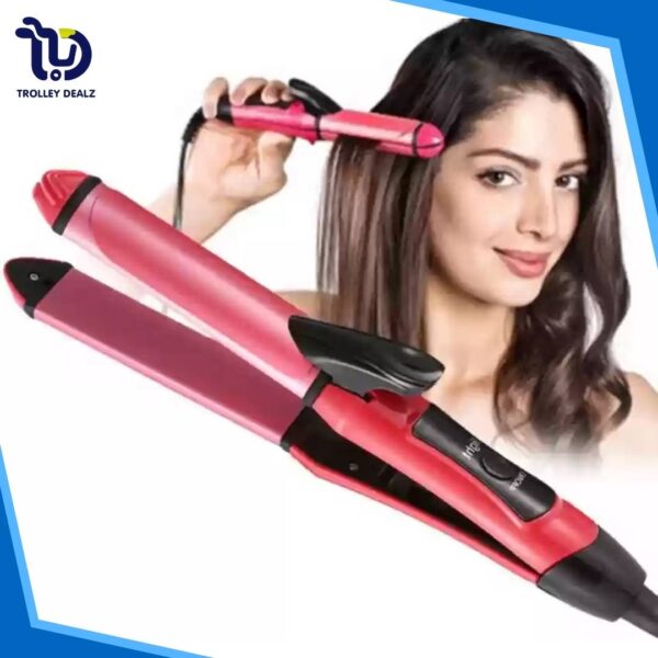 Nova Professional 2 In 1 Hair Straightener & Curler Women Hair Styler Hair Beauty - Image 7