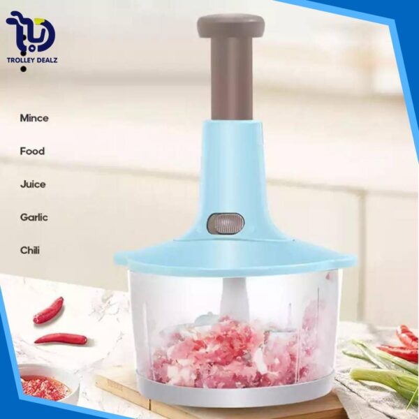 Manual Hand Chopper 1.5Lt Curved Stainless Steel Blades - Image 10
