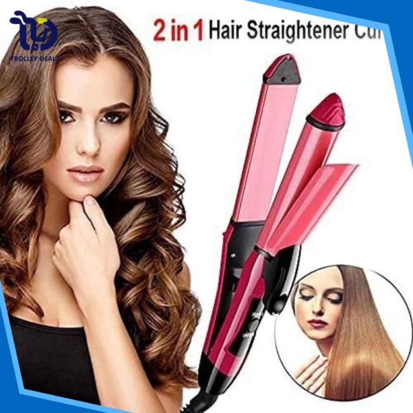 Nova Professional 2 In 1 Hair Straightener & Curler Women Hair Styler Hair Beauty - Image 4
