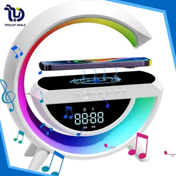 G Lamp Wireless Charger & Bluetooth Speaker Digital Alarm Clock - Image 4