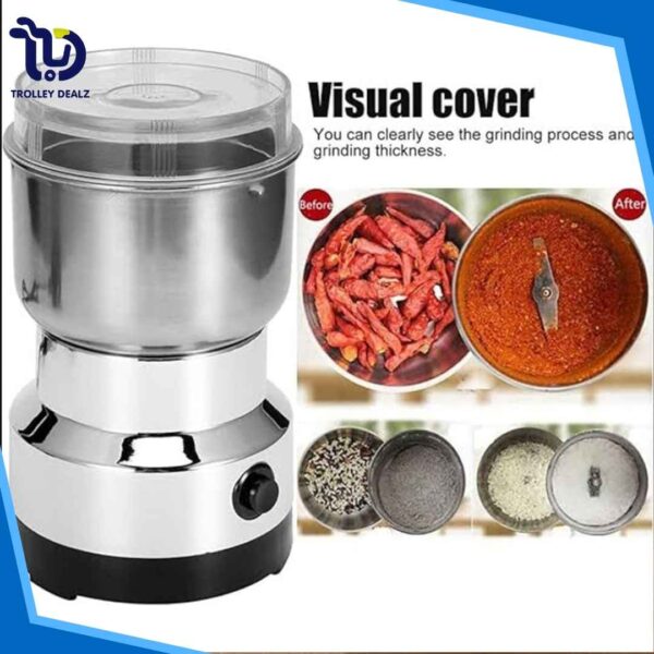 Masala Grinder Machine Stainless Steel Mini Electric (Grinder+Blender) – 330W Premium Quality Machine - Image 5