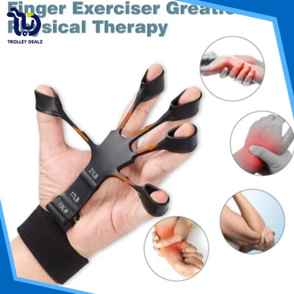 Finger Gripper Exercise Hand Strengthener Hand Trainer Black - Image 10