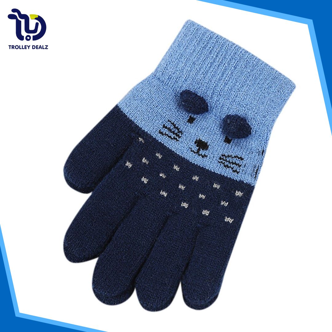 Cute Knitted Winter Gloves for Kids – Warm & Stylish - Image 2