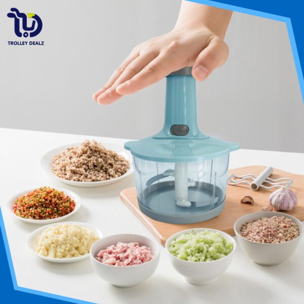 Manual Hand Chopper 1.5Lt Curved Stainless Steel Blades