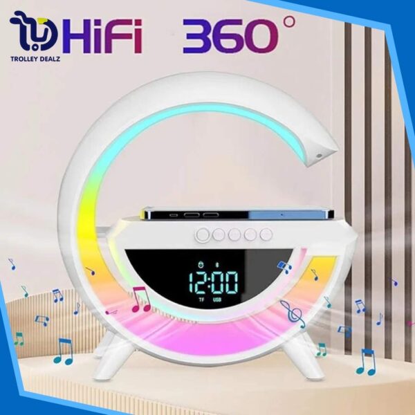 G Lamp Wireless Charger & Bluetooth Speaker Digital Alarm Clock - Image 6
