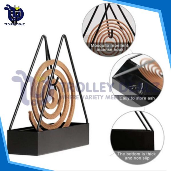Mosquito Coil Holder, Iron Mosquito Coil Holder, Mosquito Coil Stand (Triangle) - Image 4