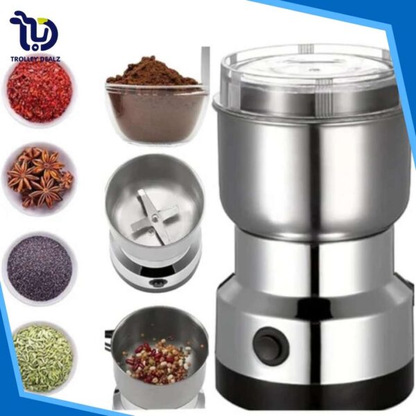 Masala Grinder Machine Stainless Steel Mini Electric (Grinder+Blender) – 330W Premium Quality Machine - Image 3
