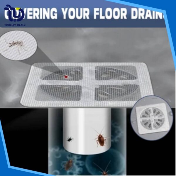 Pack of 20 Piece - Disposable Floor Drain Sticker Shower Drain Hair Catcher Cover Sink Strainers Anti-blocking Bathtub Mesh Filter Sticker - Image 9