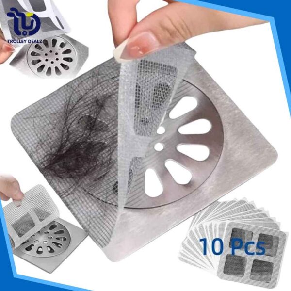 Pack of 20 Piece - Disposable Floor Drain Sticker Shower Drain Hair Catcher Cover Sink Strainers Anti-blocking Bathtub Mesh Filter Sticker - Image 8