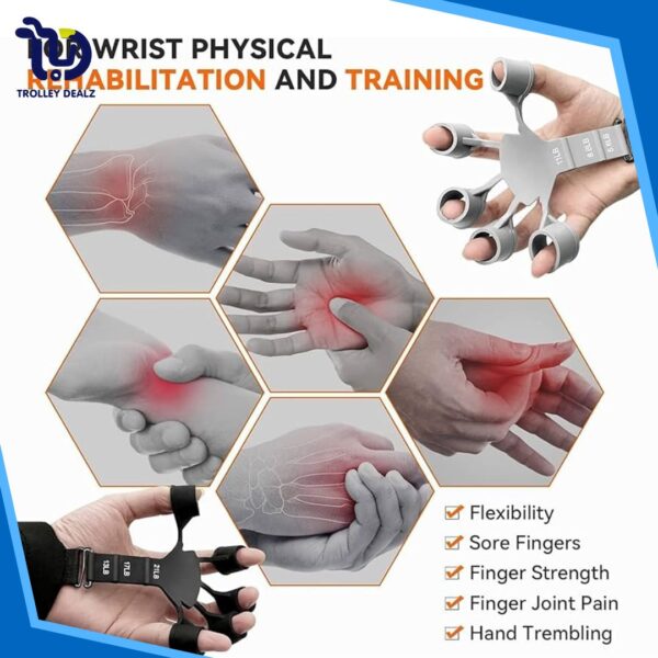 Finger Gripper Exercise Hand Strengthener Hand Trainer Black - Image 12