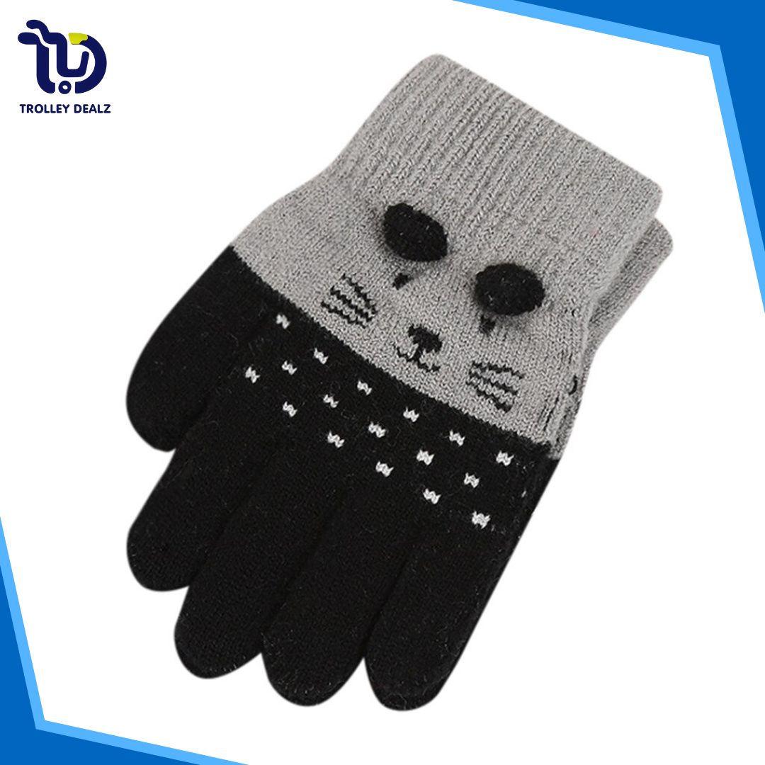 Cute Knitted Winter Gloves for Kids – Warm & Stylish - Image 3
