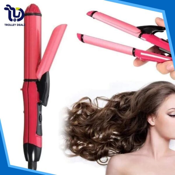 Nova Professional 2 In 1 Hair Straightener & Curler Women Hair Styler Hair Beauty - Image 12