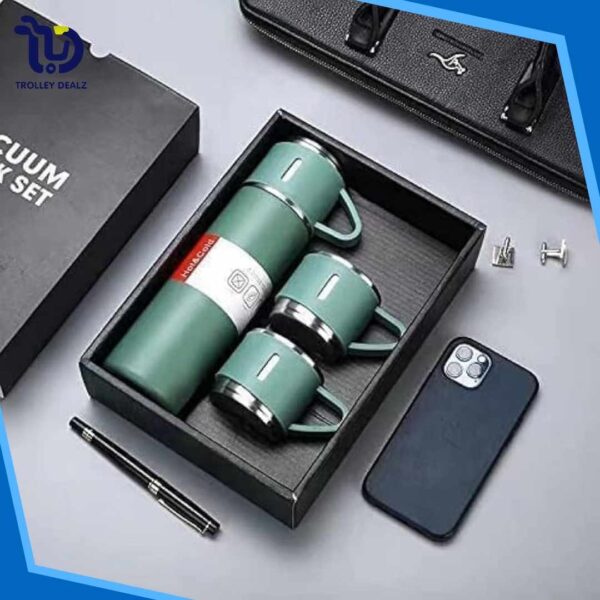Vaccum Flask Bottle Set 500ml steel water bottle - temperature water bottle - vaccum bottle -stainless Steel Vacuum Insulated Thermos 500ml (3pcs) - Image 5