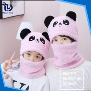 Cute Panda Winter Hat & Scarf Set for Kids – Warm & Cozy
