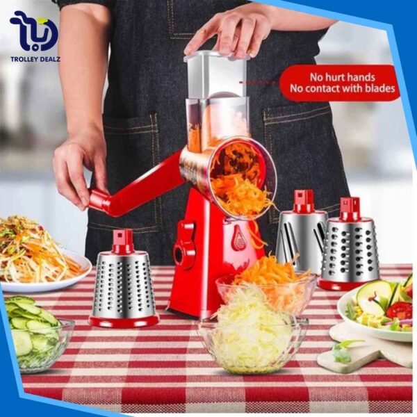 Vegetable Drum Cutter Manual 6 in 1 Vegetable Cutter Machine - Image 3