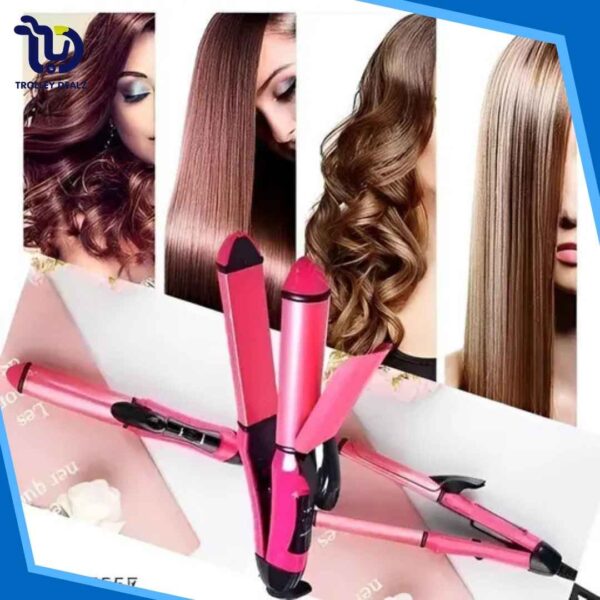 Nova Professional 2 In 1 Hair Straightener & Curler Women Hair Styler Hair Beauty - Image 2
