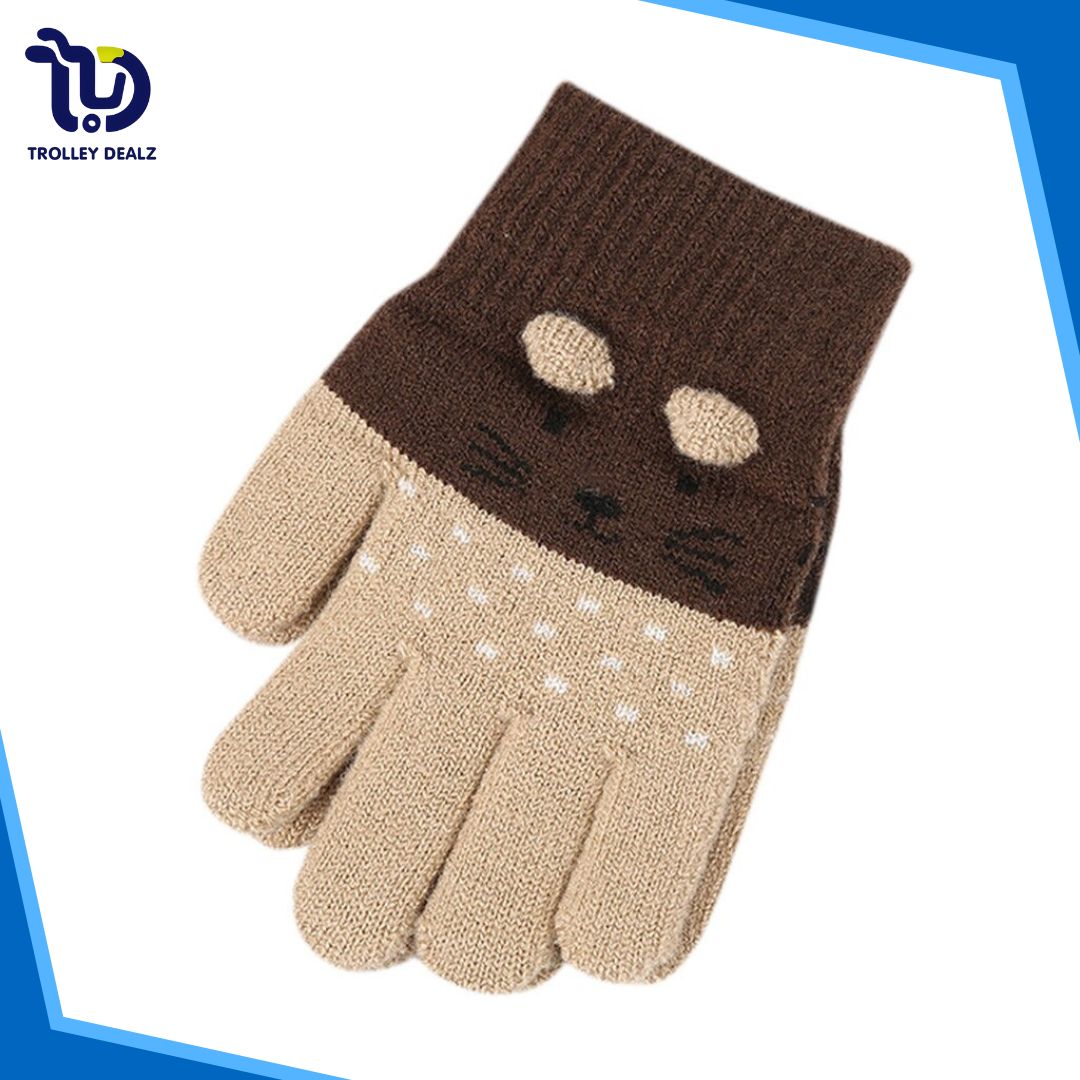 Cute Knitted Winter Gloves for Kids – Warm & Stylish - Image 4