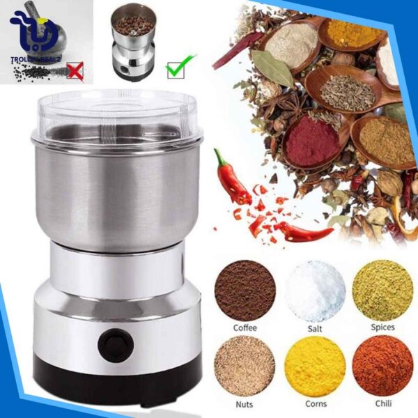Masala Grinder Machine Stainless Steel Mini Electric (Grinder+Blender) – 330W Premium Quality Machine