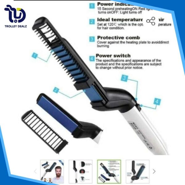 Beard Comb Straightner and Curler-KE Hair Straightner and Curler - Image 9