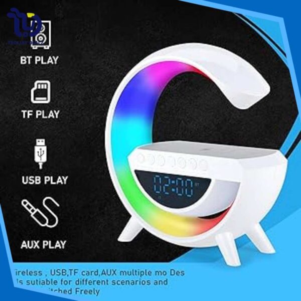 G Lamp Wireless Charger & Bluetooth Speaker Digital Alarm Clock - Image 12