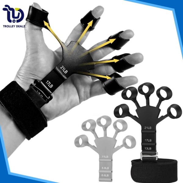 Finger Gripper Exercise Hand Strengthener Hand Trainer Black - Image 11