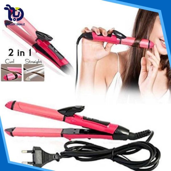 Nova Professional 2 In 1 Hair Straightener & Curler Women Hair Styler Hair Beauty - Image 11