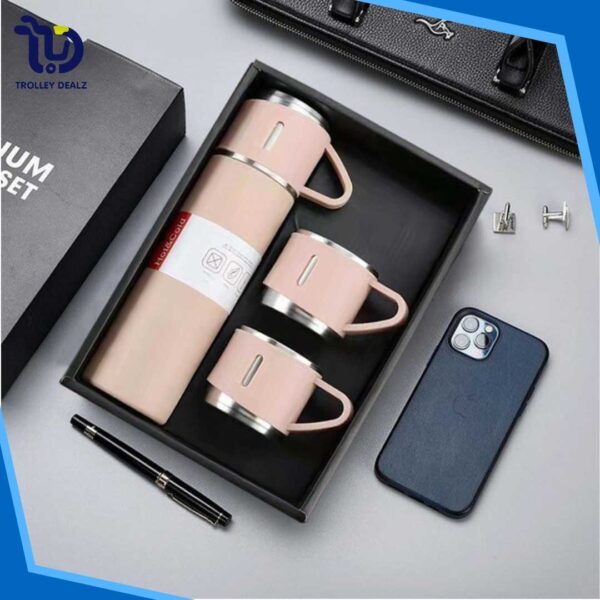 Vaccum Flask Bottle Set 500ml steel water bottle - temperature water bottle - vaccum bottle -stainless Steel Vacuum Insulated Thermos 500ml (3pcs) - Image 6