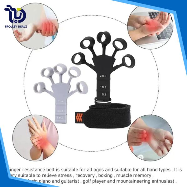 Finger Gripper Exercise Hand Strengthener Hand Trainer Black - Image 7