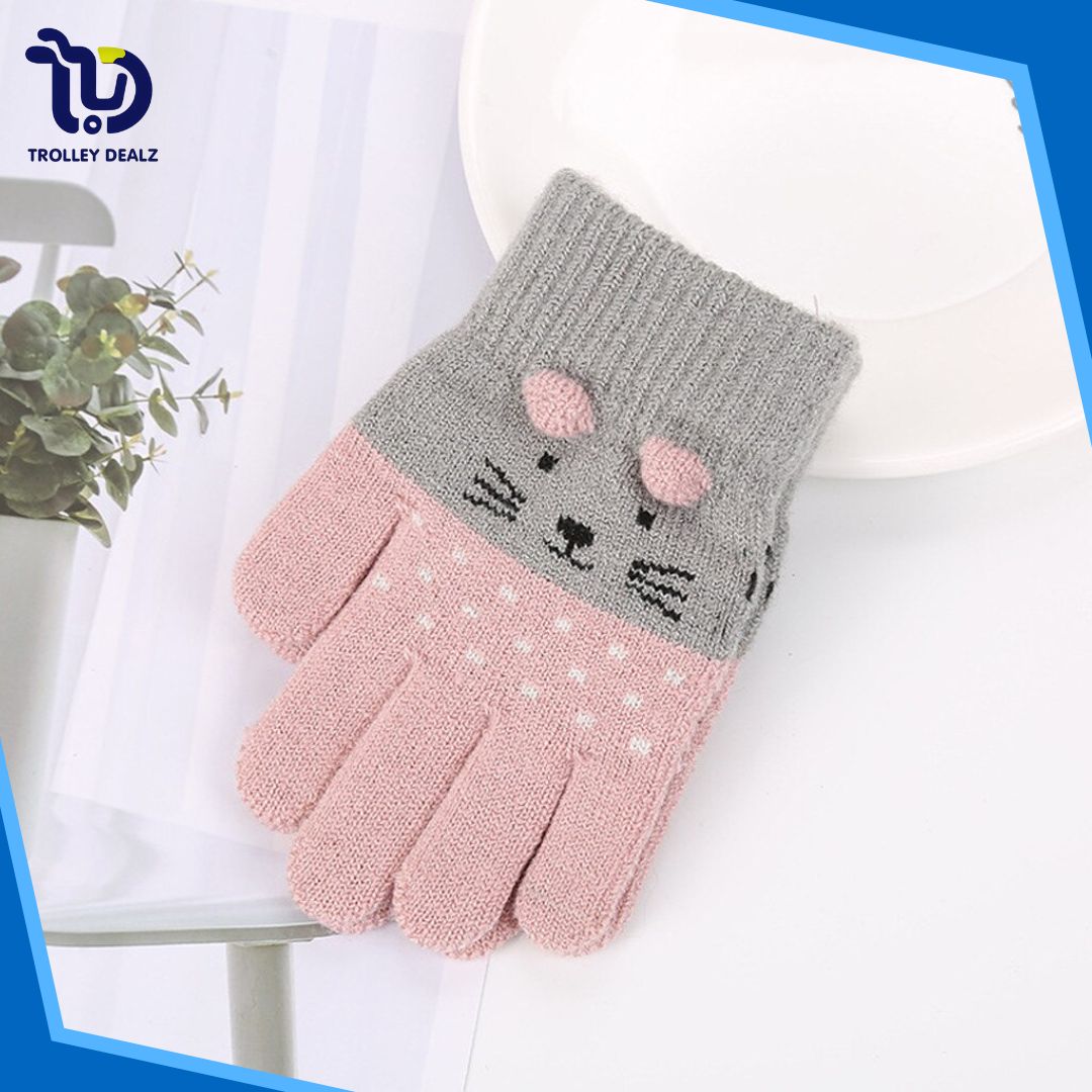 Cute Knitted Winter Gloves for Kids – Warm & Stylish - Image 6