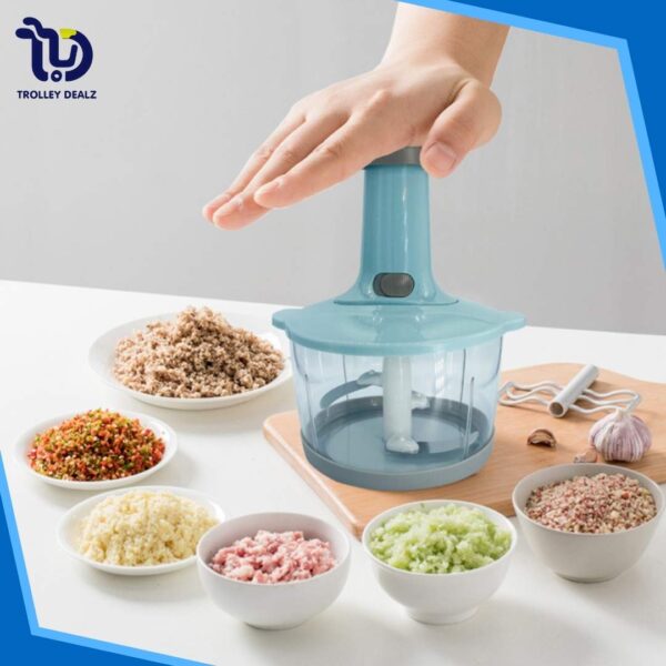 Manual Hand Chopper 1.5Lt Curved Stainless Steel Blades - Image 12